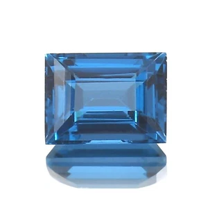 Baguette suelta de topacio azul Londres impecable natural grado AAA corte de piedras preciosas 11x8 mm - Imagen 1 de 6