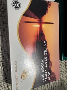 USA Mint Proof Set 2014 mit Box & Echtheitszertifikat SCHÖN! - Bild 1 von 2
