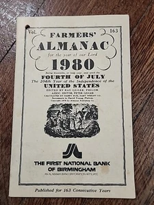 Almanacco Agricoltori Vintage 1980 Vol 163 Prima Banca Nazionale di Birmingham Al - Foto 1 di 6