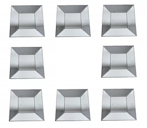 8 Pottery Barn Beveled Antiqued Venetian Style Sqaure Glass Wall Mirrors 19" - Picture 1 of 12