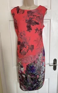 NWOT Womens Per Una UK 16 Copper Rose Knee Length Fitted Stretch Dress Sleeveles - Picture 1 of 18