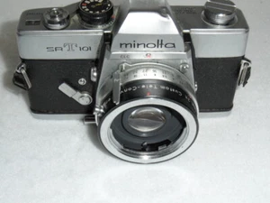 Minolta SRT 101 35mm Camera with Vivitar Lens  - Picture 1 of 9