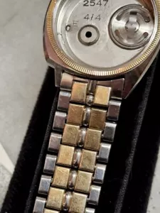 Bulova Accutron Spaceview 2547 asymmetric two-tone JB Champion 14K GF band only - Picture 1 of 11