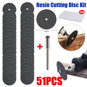 51pcs Mini Cut Off Wheel Cutting Disc Set Drill Dremel Rotary Mandrel Multi Tool - Picture 1 of 5