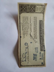 Mai 1939 Montgomery Ward and Co. Rückerstattungsscheck 0,09 $ gestempelt Moden 23. Juni 39 - Bild 1 von 10