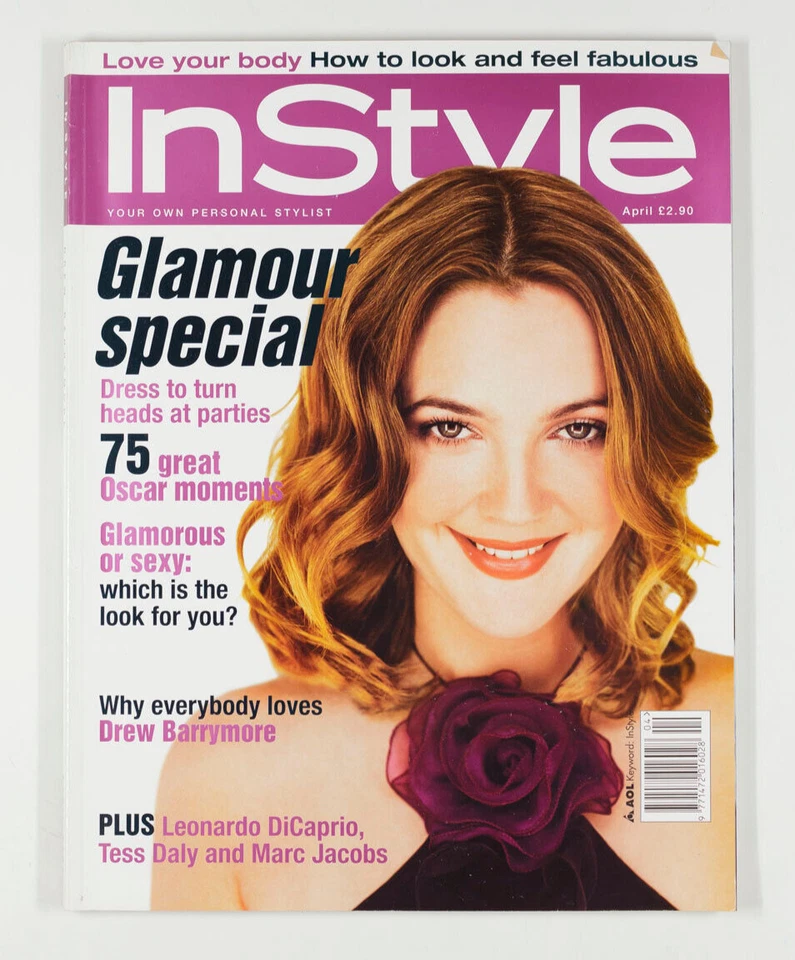 DREW BARRYMORE GLAMOUR LEONARDO DICAPRIO TESS DALY MARC JACOBS InStyle magazine - Image 1 of 1