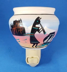 Native American Kokopelli Night Light Silver Bird Hand Painted New Mexico - Picture 1 of 5