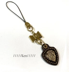 GUCCI Schlüsselanhänger Kette Ring Taschenanhänger AUTH Logo Band Alt GG Gold Leder Kostenloser Versand - Bild 1 von 9