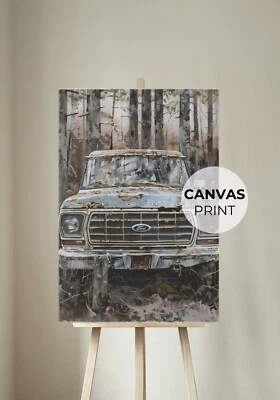 Ford F-150 Pickup Truck American Built Strong Muscle Classic | C29 Canvas Print - Image 1 of 4