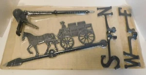 1983 Whitehall Cast Aluminum Weathervane Schweppes Horse & Wagon 100th Anniversa - Picture 1 of 12