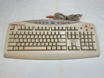 VTG COMPAQ DESKTOP SK-2700 WIRED PS2 TYPE COMPUTER CLICKY KEYBOARD RETRO GAMING - Image 1 of 4