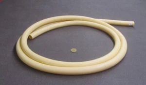 Latex Rubber Tubing Shore A35 Amber 1.0" OD x 3/4" ID x 1/8" Wall x 10' Length - Picture 1 of 5