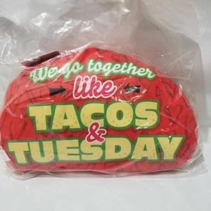 KIPP BROTHERS FUZZY FEELZ PILLOWS- "WE GO TOGETHER LIKE TACOS & TUESDAY", BN - Picture 1 of 2
