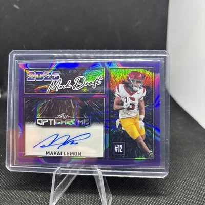 2025 Leaf Optichrome Makai Lemon 2026 Mock Draft Auto Roxo 1/5 - Imagem 1 de 2