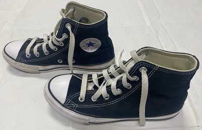 Converse Chuck Taylor все звезды молодежи размер 2 черный Hi верхний причинно туфли 3J231 - Изображение 1 из 4