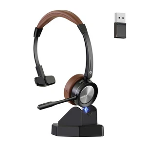 Bluetooth Headset with Microphone for PC, 40H Work Time, Mono Wireless Headse... - Picture 1 of 7