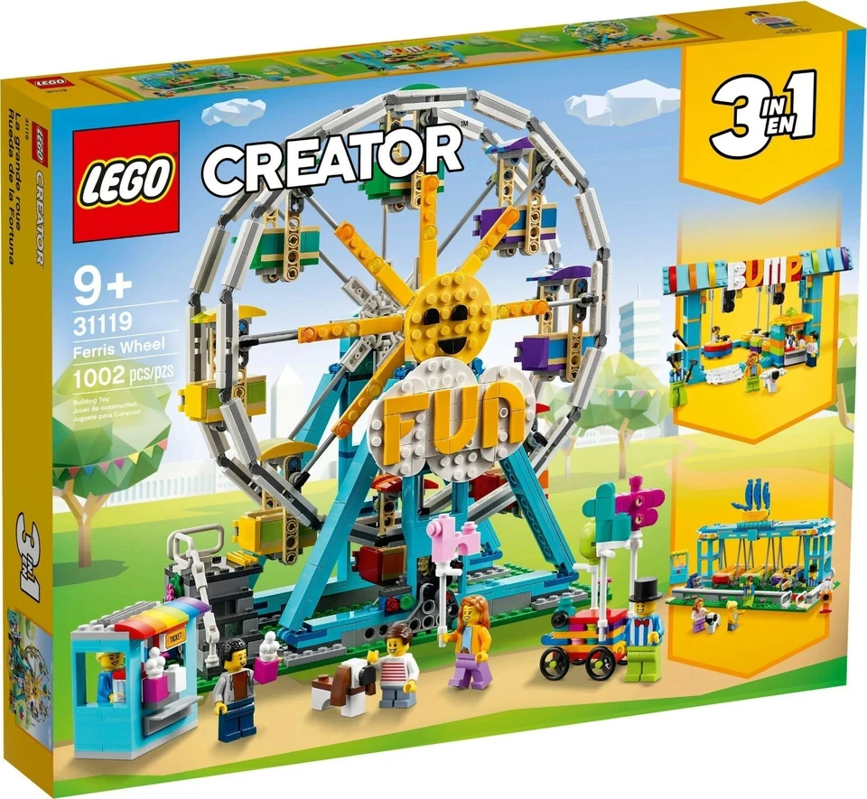 LEGO 3 in 1 Creator Ferris Wheel 31119 (1002 pieces) Factory Sealed SUN FUN - Image 1 of 1