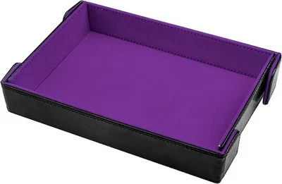 Bandeja de dados plegable magnética SIQUK rectangular rodante PU violeta  Foto 1 de 4
