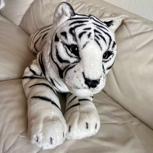 Large White Tiger Realistic Plush Toy Stuffed Animal 29” - Picture 1 of 9