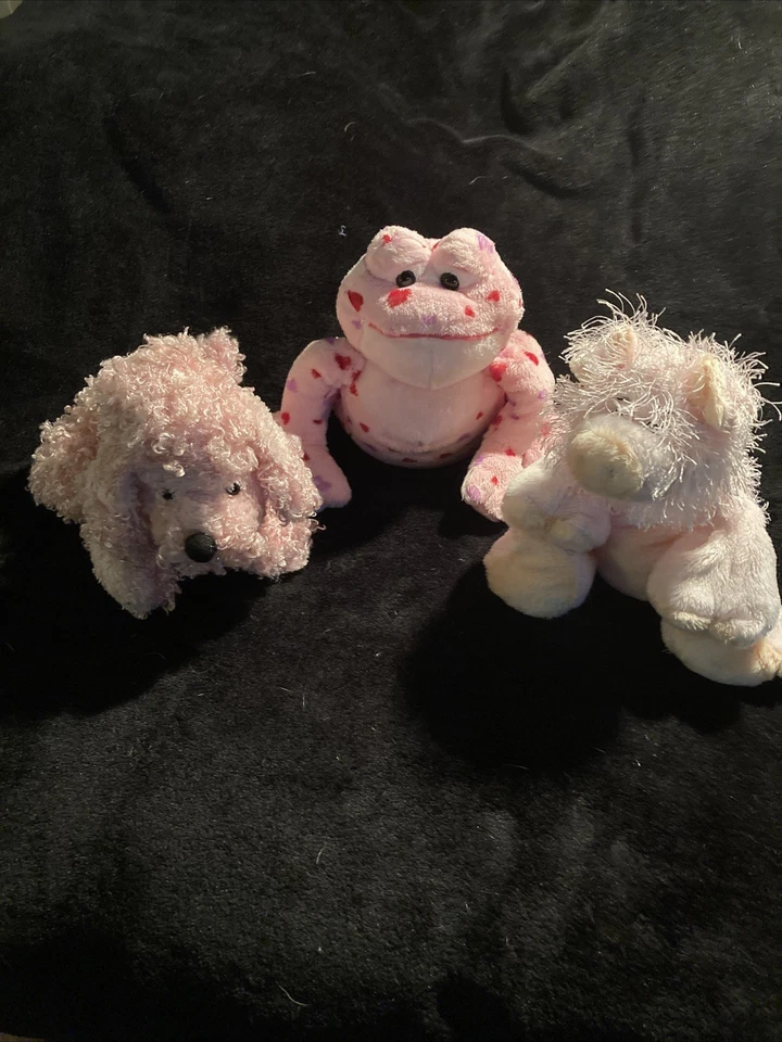 Webkinz Trio Pink Poodle, Pig, Love Frog Retired/ No Code - Image 1 of 1