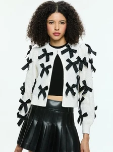 CARDIGAN ALICE + OLIVIA KITTY BOW XS NEUF SANS ÉTIQUETTE - Photo 1 sur 7