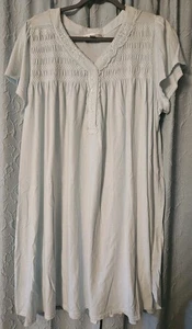 Camisón Miss Elaine Mujer 1X Azul Algodón Hasta la Rodilla Canesú Ajustado Encaje - Imagen 1 de 4