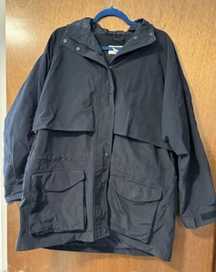 Eddie Bauer Damen Jacke Gore-Tex schwarz Kapuze Regenmantel Outdoor Wandern XL - Bild 1 von 11