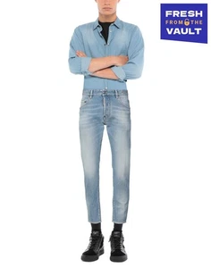 Pantalones de mezclilla de skater DSQUARED2 IT46 US36 S parche de cuero envejecido descolorido PVP €605 - Imagen 1 de 7