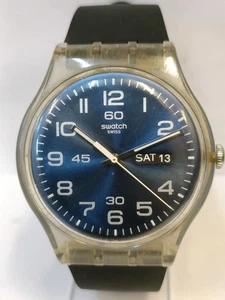 SWATCH QUARZ BLAUES ZIFFERBLATT SWISS HERREN FUNKTIONSTÜCHTIG - Bild 1 von 20