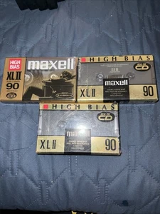 Nuove cassette audio Maxell XL II 90 confezione da 3 bias alto IEC tipo II sigillate - Foto 1 di 9