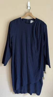 Vestido Vintage Cynthia Howie Secretaria Bufanda Años 80 90 Mujer Talla 20 Foto 1 de 4