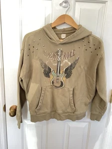 Modish Rebel Hoodie Graphic Youth XLarge Rock And Roll Grunge Guitar Studs - Picture 1 of 4