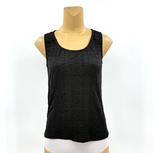 Camiseta sin mangas Chicos 1 mediana 8/10 negra arrugada elástica sin mangas debajo de la camisa para mujer - Imagen 1 de 12