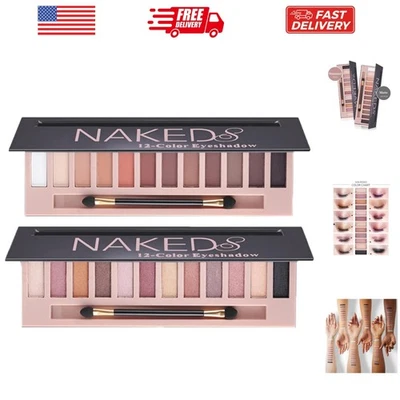 2 Pack 2 Colors Makeup Nude Colors Eyeshadow Palette Natural Nude Matte Shimm... - Image 1 of 4