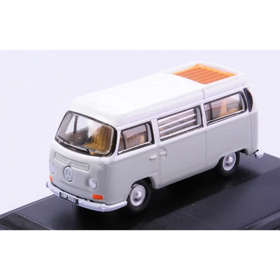 VW BAY WINDOW CAMPER SILVER/GREY 1:76 Oxford Auto Stradali Modellino Nuovo - Immagine 1 di 2