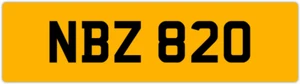 NBZ 820 N 3x3 PLACA DE NÚMERO PRIVADA SIN FECHA NAT NAD NADIA NEL NEIL NIALL NINA NS - Imagen 1 de 1