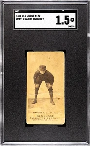 1887-90 N172 Old Judge Danny Mahoney Hands on Thighs SGC 1.5 BOLD IMAGE - Bild 1 von 2