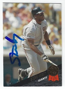 STEVE HOSEY SAN FRANCISCO GIANTS SIGNED LEAF BASEBALL CARD FRESNO STATE BULLDOGS - Picture 1 of 1