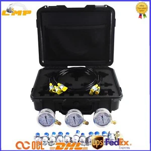Max 60Mpa Hydraulic Pressure Gauge Testing Kit & 12 Couplings 4 163cm Test Hoses - Picture 1 of 10