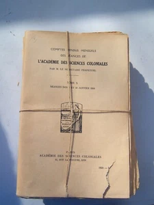 lot de livres Académie des sciences coloniales - Comptes rendus année 1950 - Imagen 1 de 3