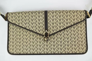 MICHAEL KORS Whitney Monogram Canvas Logo Shoulder Crossbody Bag Vintage - Picture 1 of 12