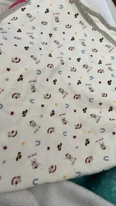 Vitamins Baby Cream Cowboy Teddy Bear Baby Blanket Reversible  28x28” 2010 - Picture 1 of 3