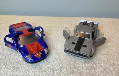 JADA 2005 Ford GT S Superman Diecast & 1970 Doms Fast & Furious Ice Charger 1/32 - Image 1 of 4