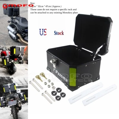 Motorcycle Scooter Top Case For Harley Honda BMW R1200GS F650 F800 Luggage Trunk - Image 1 of 4