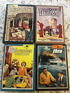 Vtg Lot 4 3m Bookshelf Games: Twixt, Phlounder, Breakthru & Quinto - Complete - Picture 1 of 24