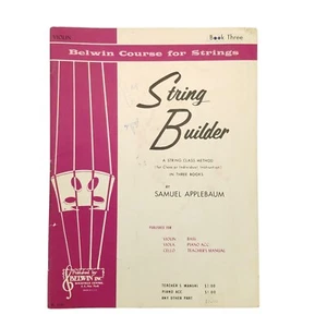 Belwin Kurs für Streicher Buch Drei Saitenbauer 1960 Vintage Noten - Bild 1 von 6