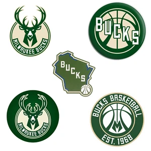 Milwaukee Bucks essbare Bildaufleger. Essbare runde vorgeschnittene Aufkleber. - Bild 1 von 1