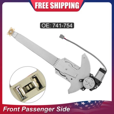 Front Passenger Side Power Window Regulator W/ Motor For 80-97 Ford F150 F250 - Image 1 of 4