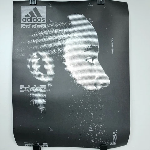RARE ADIDAS 747 Warehouse St Promo Event Poster Los Angeles James Harden Rockets Cover