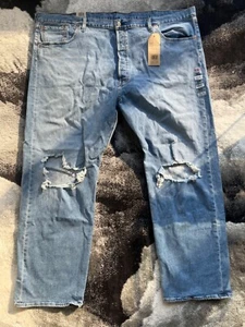 NWT Distressed levis jeans 501 vintage size 50X32 - Picture 1 of 3